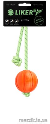 Игрушка для собак Мяч на веревке Лайкер Люми (Liker Lumi) 5 см/30 см 8767891 фото