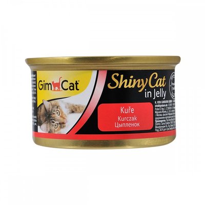 Влажный корм GimCat Shiny Cat для кошек, курица, 70 г 413112 фото