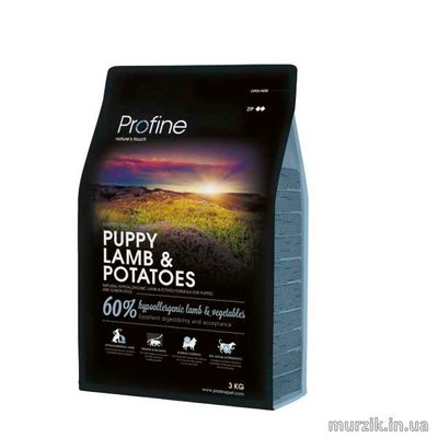 Сухий корм Profine Puppy для цуценят та юніорів всіх порід, з ягнятиною та картоплею, 3 кг 170548 фото