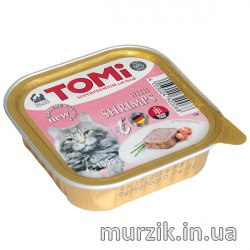 Влажный корм для котов "Томи" паштет с креветками 100 г. 8621176 фото