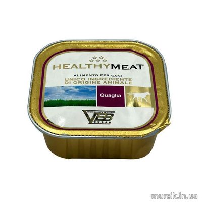 Влажный корм HEALTHY Meat для собак монопротеиновий паштет с перепелкой 150 г / 22 шт 42070626 фото