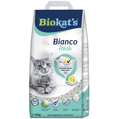 Наповнювач Biokats Bianco Fresh для котячого туалету бентонітовий, 10 кг 75.64 фото