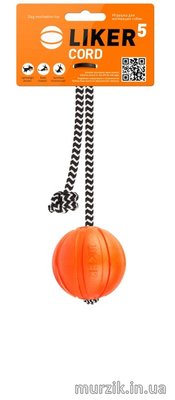Игрушка для собак Мяч на веревке Лайкер Корд (Liker Cord) 5 см/30 см 5770417 фото