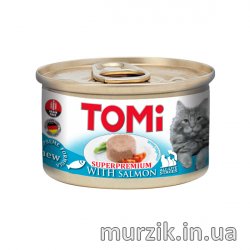 Влажный корм для котов "Томи" мусс с лососем (банка) 85 г. 9183654 фото