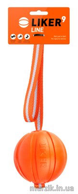 Игрушка для собак Мяч на веревке Лайкер Лайн (Liker Line) 9 см/30 см 6700425 фото