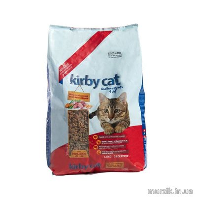 Сухой корм Kirby Cat для кошек, курица, индейка и овощи, 1,5 кг 101105 фото