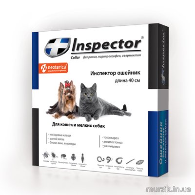 Ошейник от блох и клещей "Inspector" для кошек и мелких собак 40см 42073744 фото