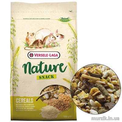 Versele-Laga Nature Snack Cereals (ВЕРСЕЛЕ-ЛАГА НАТЮР СНЕК ЗЛАКИ) дополнительный корм для грызунов, 0,5 кг 41531774 фото