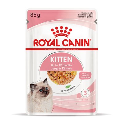 Вологий корм Royal Canin (Роял Канін) Kitten для кошенят від 4 до 12 місяців пауч (у желе) 85 г/12 шт. RC 4150001 (x12) фото