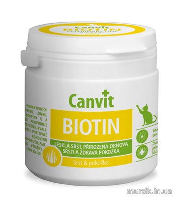 Витамины Canvit Biotin (Канвит Биотин) для кошек 100 г (100 табл.) 6233991 фото