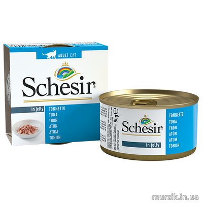 Schesir ТУНЕЦ (Tuna) консервы для кошек, банка, 85 г. 2029903 фото
