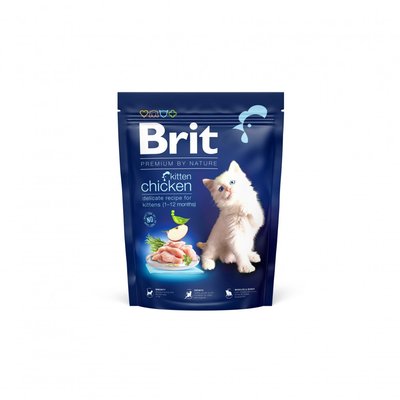 Сухой корм Brit Premium Cat by Nature Kitten для котят, с курицей, 300 г 171842 фото
