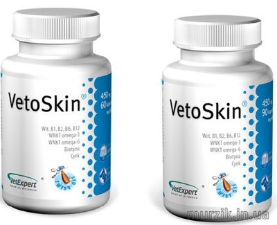 Пищевая добавка VetExpert VetoSkin (ВетоСкин), 90 капсул 32574345 фото