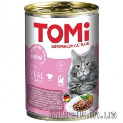 Влажный корм для котов "Томи" с телятиной 400 г. 8621200 фото