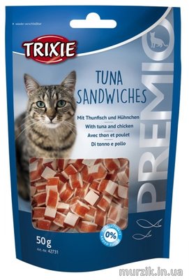 Лакомство для котов "PREMIO Tuna Sandwiches" тунцом и курицей, 50 г 5608412 фото