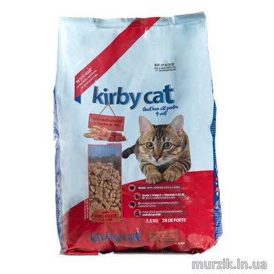 Сухой корм Kirby Cat для кошек, курица и говядина, 1,5 кг 101106 фото