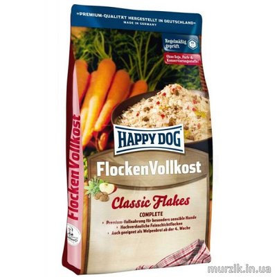 Сухой корм для собак Happy Dog Flocken Vollkost 3 кг. 8931234 фото