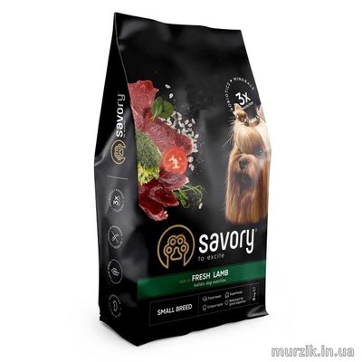 Сухий корм Savory для собак гурманів малих порід, зі свіжим ягням, 8 кг 30334 фото