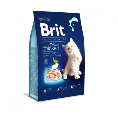 Сухой корм Brit Premium Cat by Nature Kitten для котят, с курицей, 8 кг 171866 фото