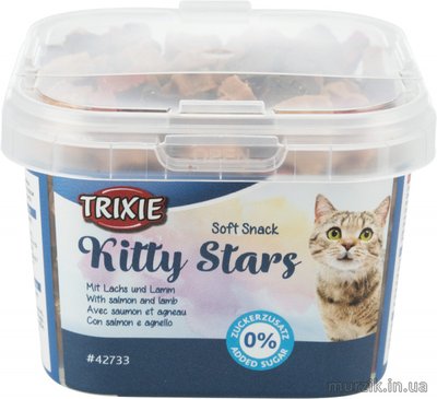 Лакомства для котов "Soft Snack Kitty Stars" с лососем и бараниной, 140 г 5608415 фото