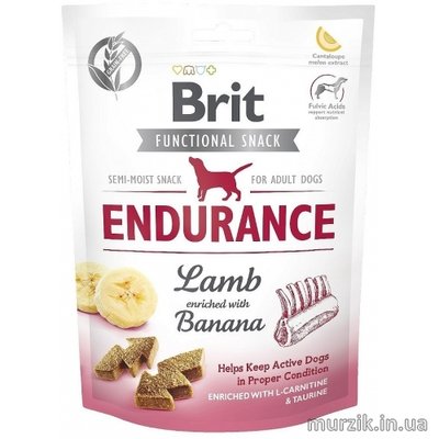 Функциональные лакомства Brit Care Endurance ягненок с бананом для собак 150 г 41478114 фото