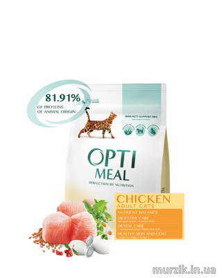 Сухой корм для кошек Optimeal (Оптимил) с курицей 4 кг 5827773 фото
