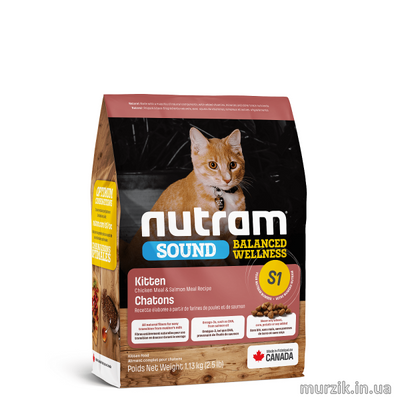 Сухой корм для котят холистик класса Nutram Sound Balanced Wellness Kitten 1,13 кг. 8563982 фото