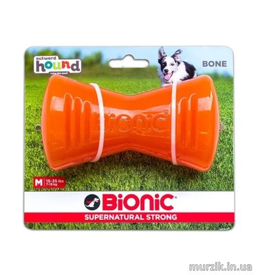 Игрушка для собак Bionic Bone (Бионик Опак Бон кость), средняя оранжевая, 12 см 42364286 фото