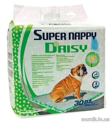 Пеленки для собак и щенков с ароматом ромашки Croci Super Nappy Daisy (Дейзи) 30 шт, (57х84) см 41445793 фото