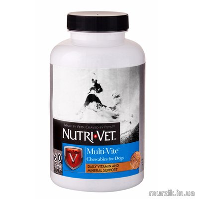 Мультивитамины для собак Nutri-Vet Multi-Vit жевательные таблетки со вкусом печени (Нутри-вет мульти-вит) 180 табл. 42373605 фото