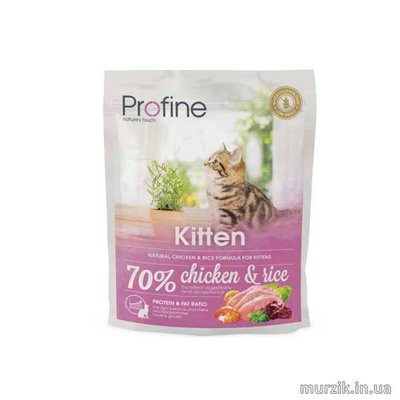 Сухий корм Profine Kitten для кошенят, з куркою та рисом, 300 г 170559 фото