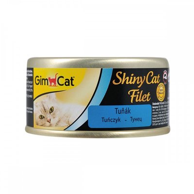 Влажный корм GimCat Shiny Cat Filet для кошек, тунец, 70 г 413815 фото