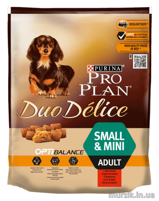 PRO PLAN Duo Delice Говядина с рисом для взрослых собак мелких и карликовых пород 700 г 9140146 фото