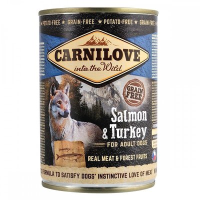 Вологий корм Carnilove Salmon & Turkey для собак, лосось та індичка, 400 г 100132 фото