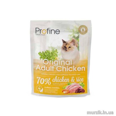 Сухой корм Profine Original Adult для взрослых кошек, с курицей и рисом, 300 г 170565 фото