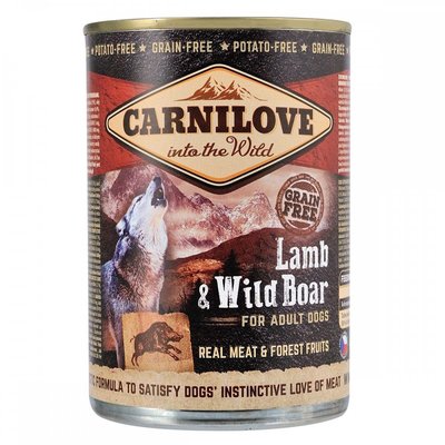 Влажный корм Carnilove Lamb & Wild Boar для собак, ягненок и кабан, 400 г 100131 фото