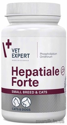 Пищевая добавка VetExpert Hepatiale Forte Small breed & cats 170 мг (Гепатиале Форте для собак мелких пород и кошек), 40 капсул 32574526 фото