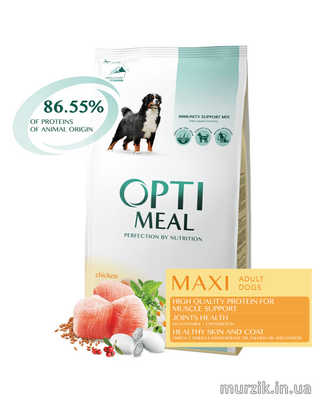 Сухой корм для собак крупных пород Optimeal (Оптимил) с курицей 1,5 кг. 6331930 фото
