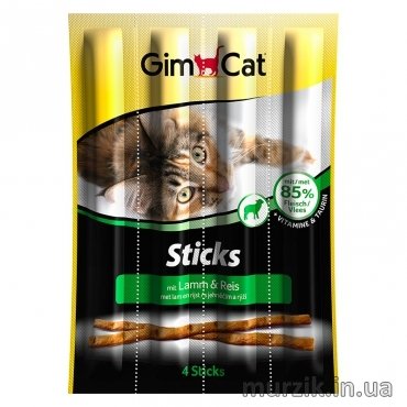 Gimpet Sticks Lamb & Rice Мясные палочки для кошек с ягненком и курицей 4 шт. 1455466 фото