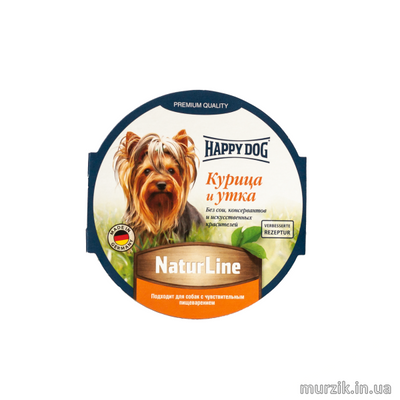 Влажный корм для собак Happy Dog Schale NaturLine KalbReis, паштет с курицей и уткой, 85 г 42075383 фото