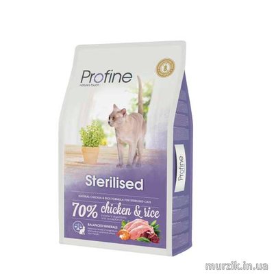 Сухой корм Profine Sterilised для стерилизованных кошек, с курицей и рисом, 10 кг 170564 фото