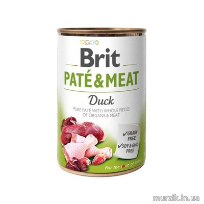 Вологий корм Brit Care Pate & Meat для собак, 400 г (6 шт в асортименті) 10007/6 фото