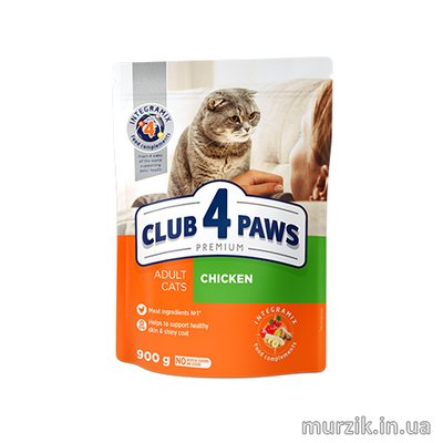 Сухой корм для взрослых кошек и котов "Клуб 4 Лапы" с курицей 14 кг. 9071226 фото