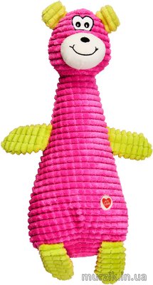 Игрушка для собак GimDog Зверушки FLUO FRIENDS, 25 см, с пищалкой, розовая 41484136 фото