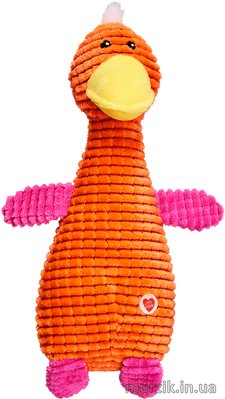 Игрушка для собак GimDog Зверушки FLUO FRIENDS, 25 см, с пищалкой, оранжевая 41484137 фото
