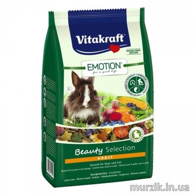 Корм для кроликов Vitakraft Emotion Beauty Selection 1.5 кг 32574758 фото