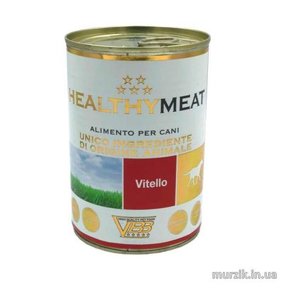 Влажный корм HEALTHY Meat для собак монопротеиновий паштет с телятиной 400 г / 24 шт 42070598 фото