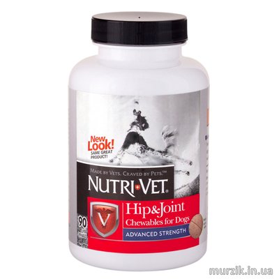 Nutri-Vet Связки и Суставы Адванс , уровень 3 (Hip&Joint Advanced) глюкозамин, хондроитин, МСМ для собак 90 таб. 4579870 фото