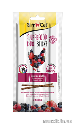 Мясные Дуо-палочки Duo-Stiks Superfood курица и лесные ягоды 3 шт. 6952784 фото