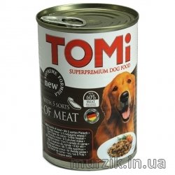 Влажный корм для собак "Томи 5 видов мяса" 0,4 кг 8746911 фото